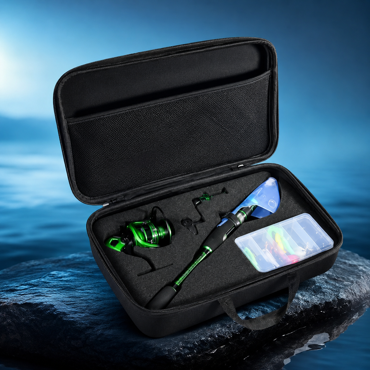 GhostWave™ Telescopic Fishing Rod & Reel Combo